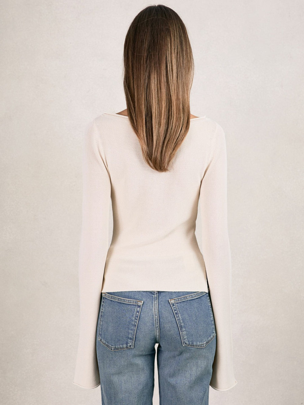 100% Cotton Jumper Ecru | Women
