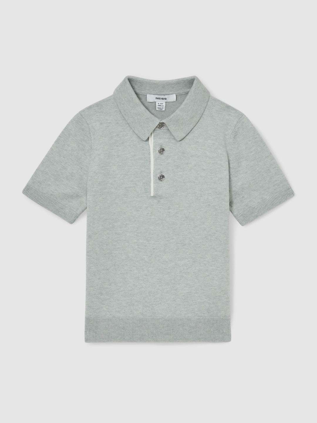 9-13 yrs Contrast Placket Polo Shirt With Cotton Washed Sage | Children & Baby