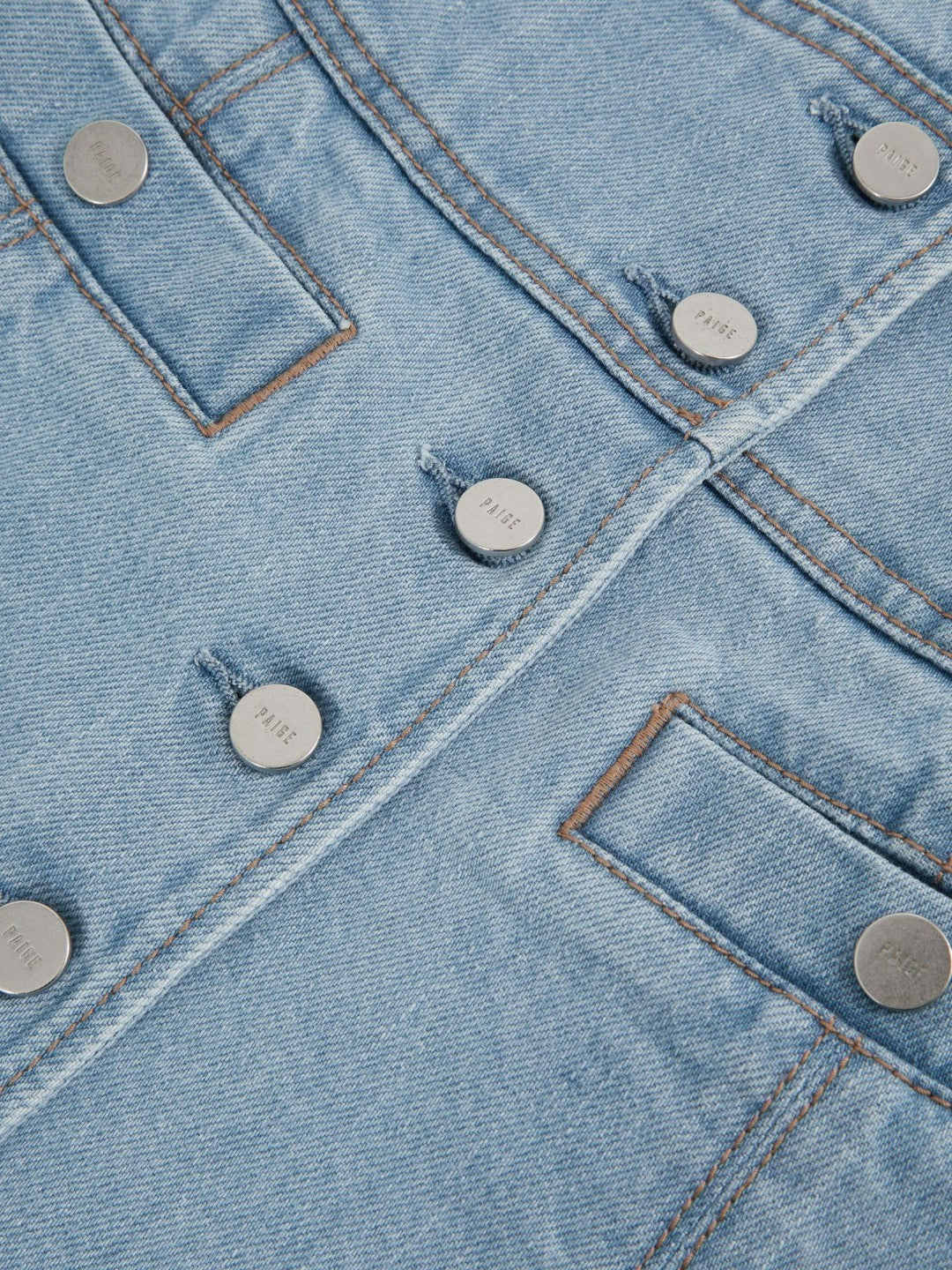 Paige Denim Button-Through Mini Dress Jocelyn Blue | Women