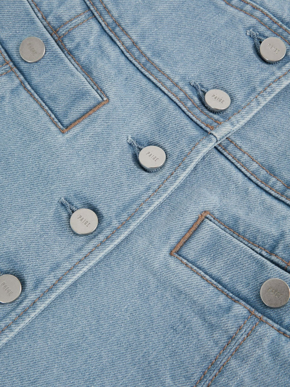 Paige Denim Button-Through Mini Dress Jocelyn Blue | Women
