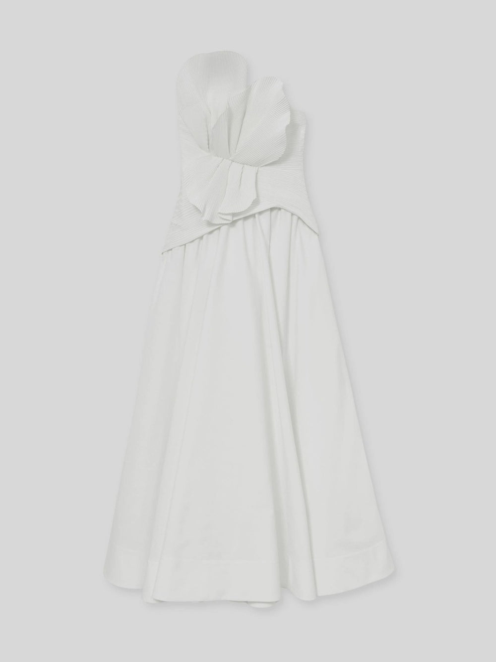 Acler Ivory Plissé Fan Strapless Maxi Dress Ivory | Women