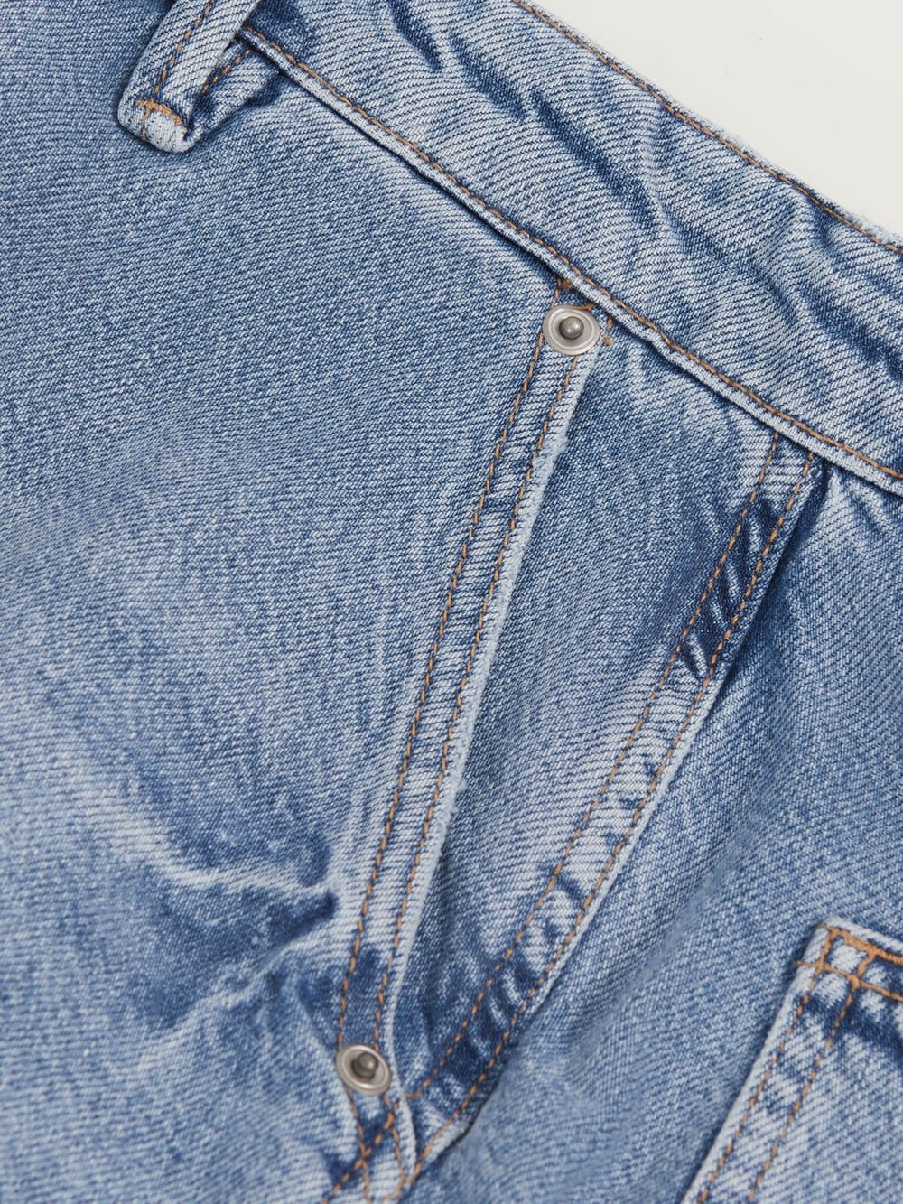 90S Long 100% Cotton Shorts Indigo Blue | Women