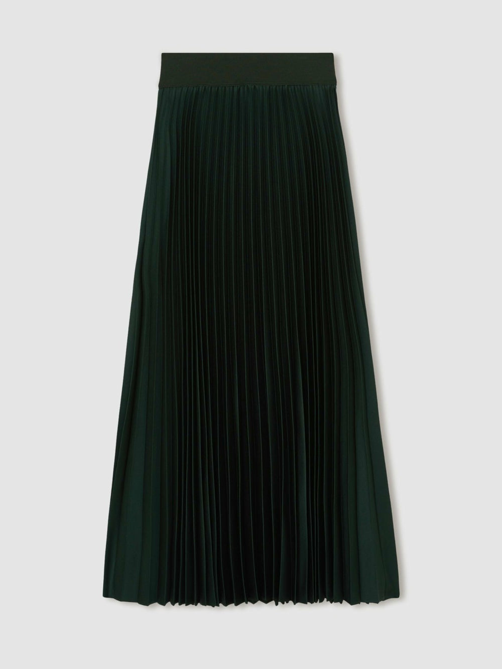 Pleated Midi Skirt Dark Green | Women