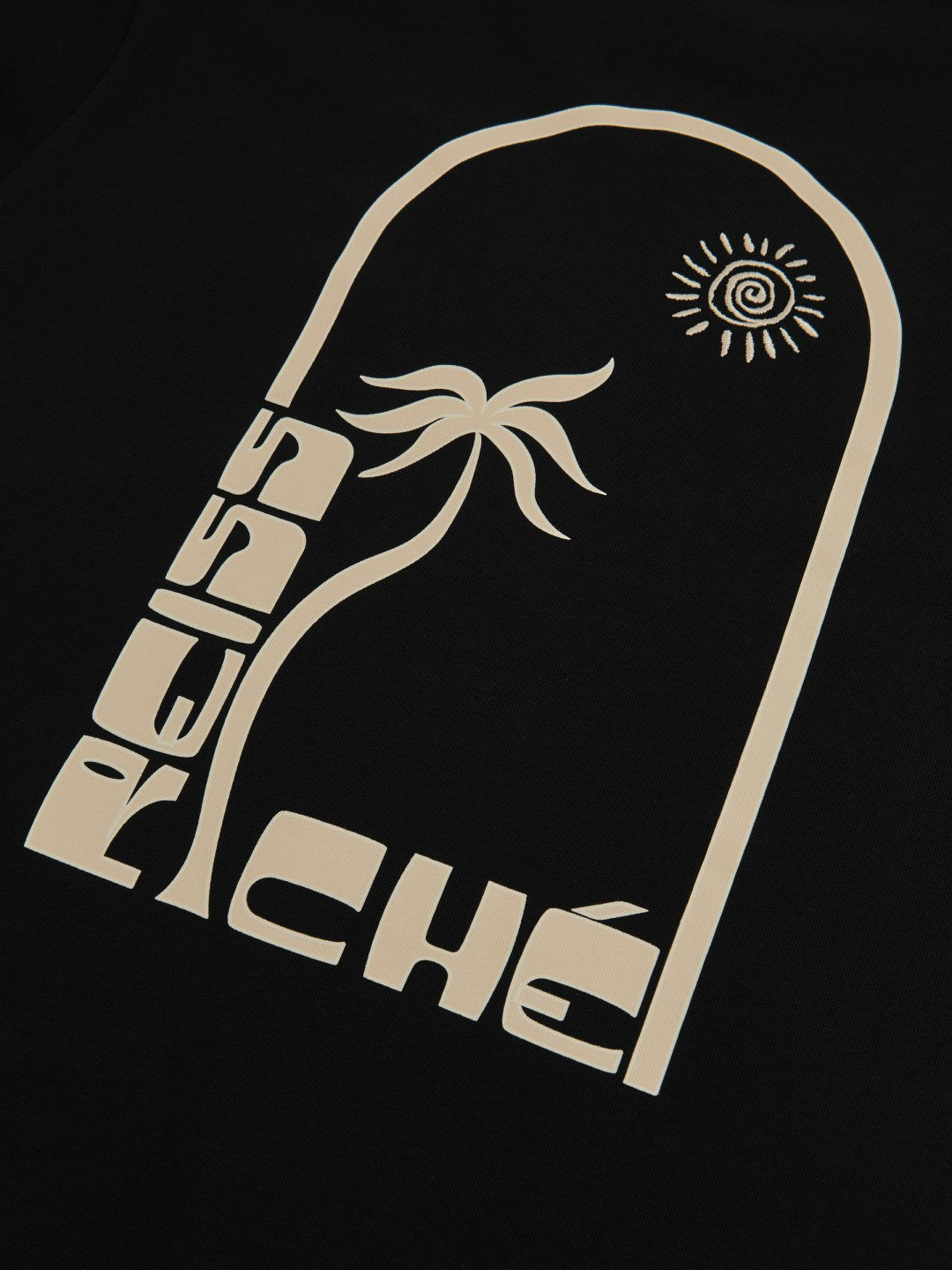 | Ché Cotton Palm-Print T-Shirt Black | Men
