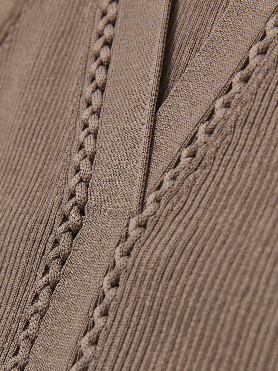 Craft-Stitch Rib-Knit Vest Mink | Women