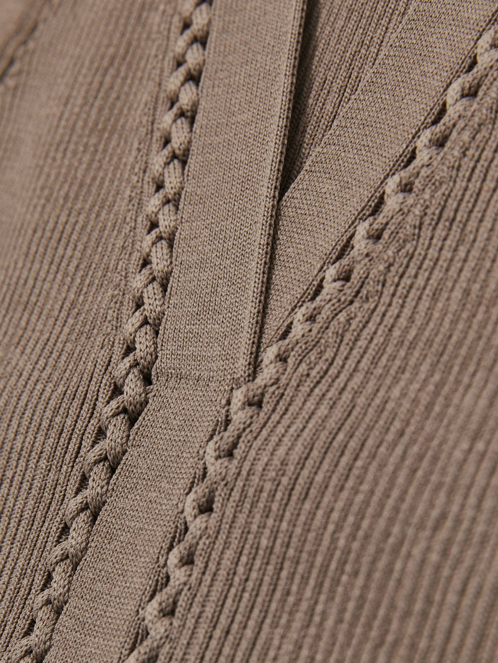 Craft-Stitch Rib-Knit Vest Mink | Women
