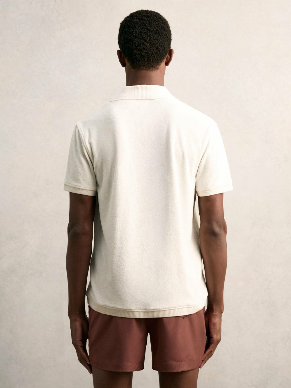 Cotton Blend Towelling Shirt White | Men
