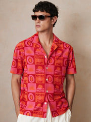 | Ché Sunset Towelling Shirt Pink | Men