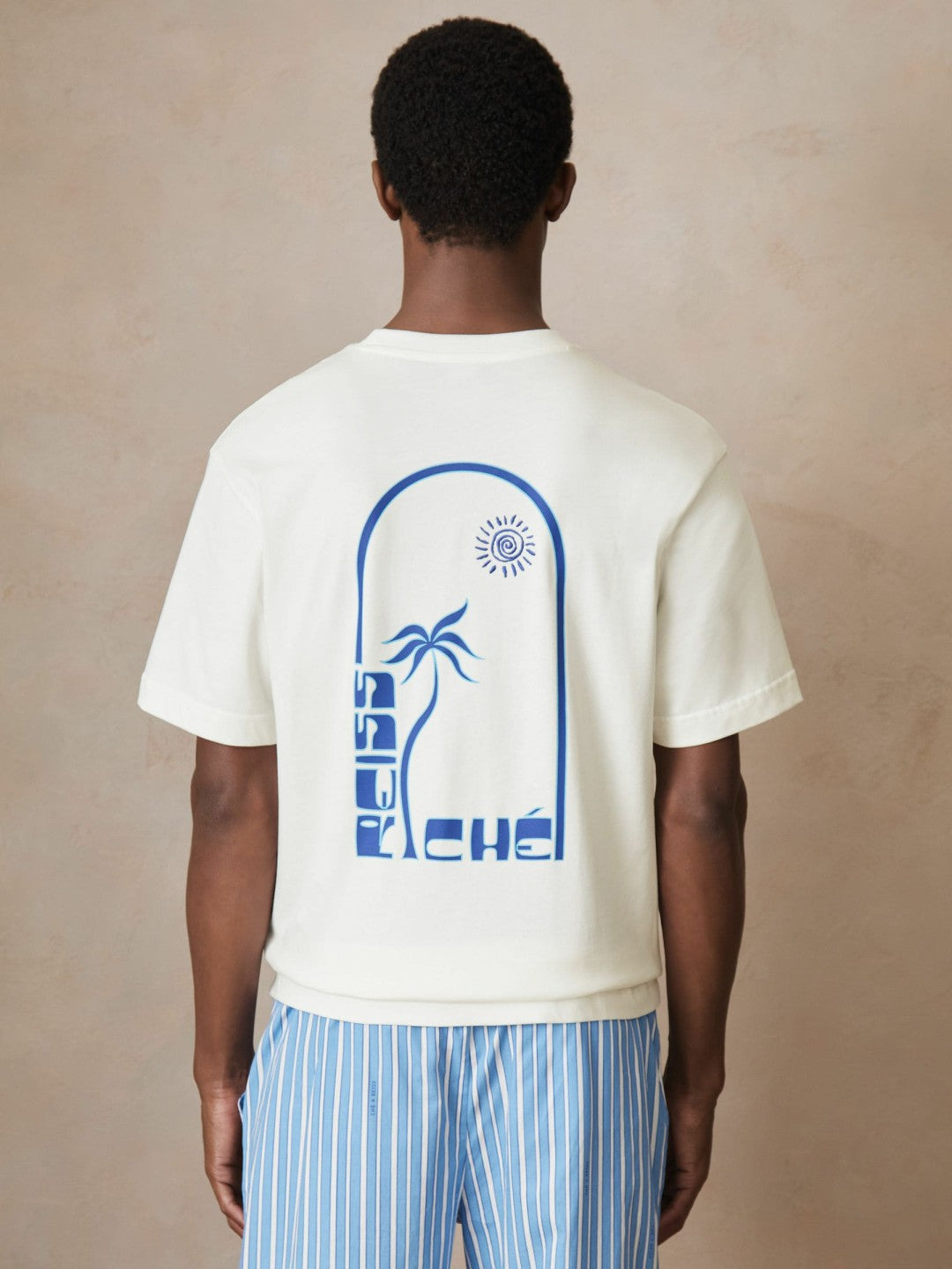 | Ché Cotton Palm-Print T-Shirt White | Men