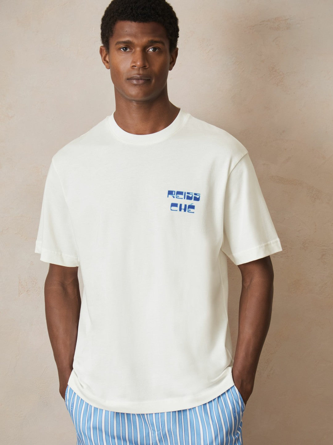 | Ché Cotton Palm-Print T-Shirt White | Men