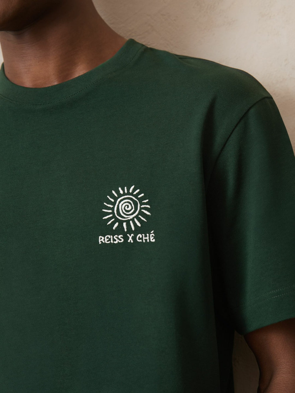 | Ché Cotton Palm-Tree T-Shirt Green | Men