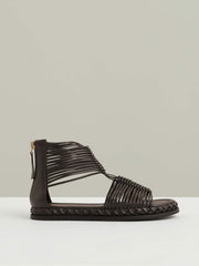 Leather Gladiator Sandals Chocolate | Women