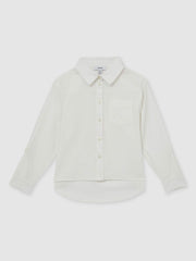 9-13 yrs Linen Roll-Cuff Shirt Ivory | Children & Baby