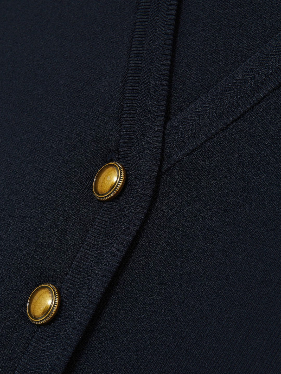 Knitted Button Through Vest Navy | Women
