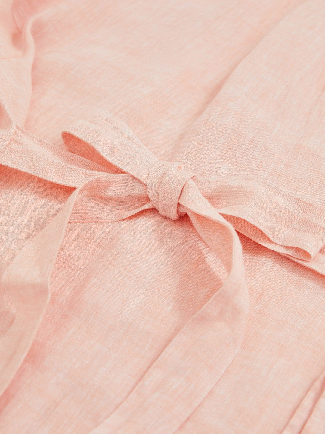 Linen Tie-Back Shirt Pale Pink | Women