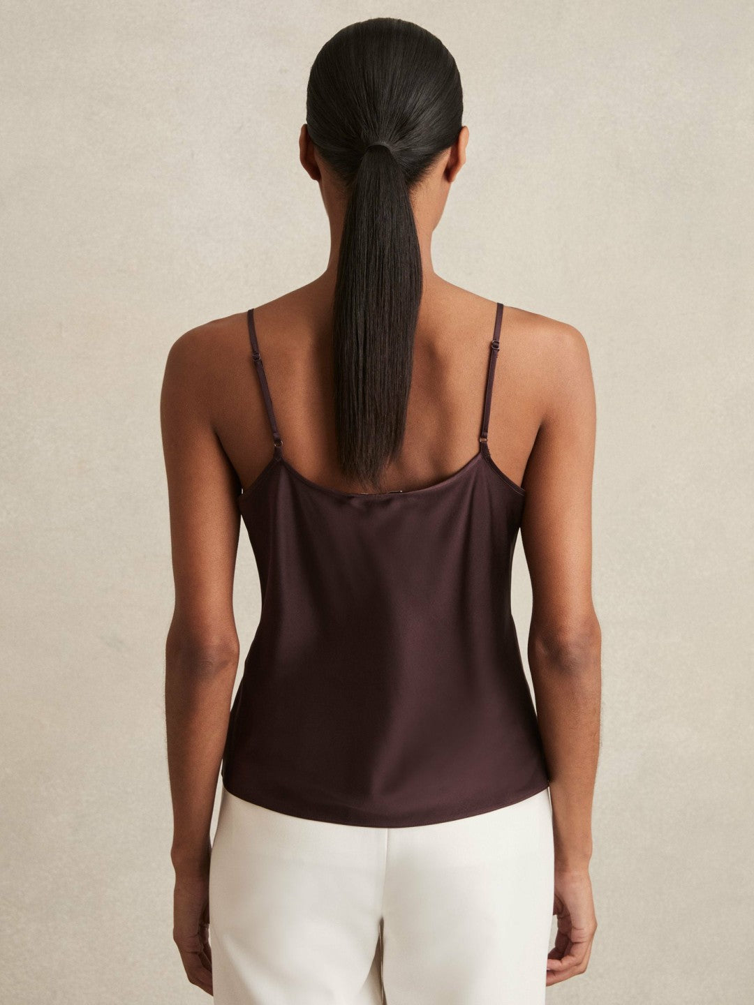 Silk Cami Top Burgundy | Women