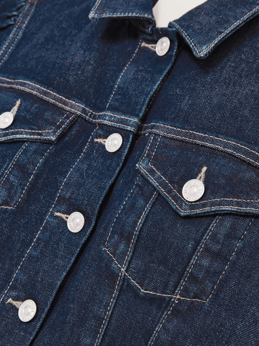 Paige Puff-Sleeve Short Denim Jacket Emberlynn Blue | Women