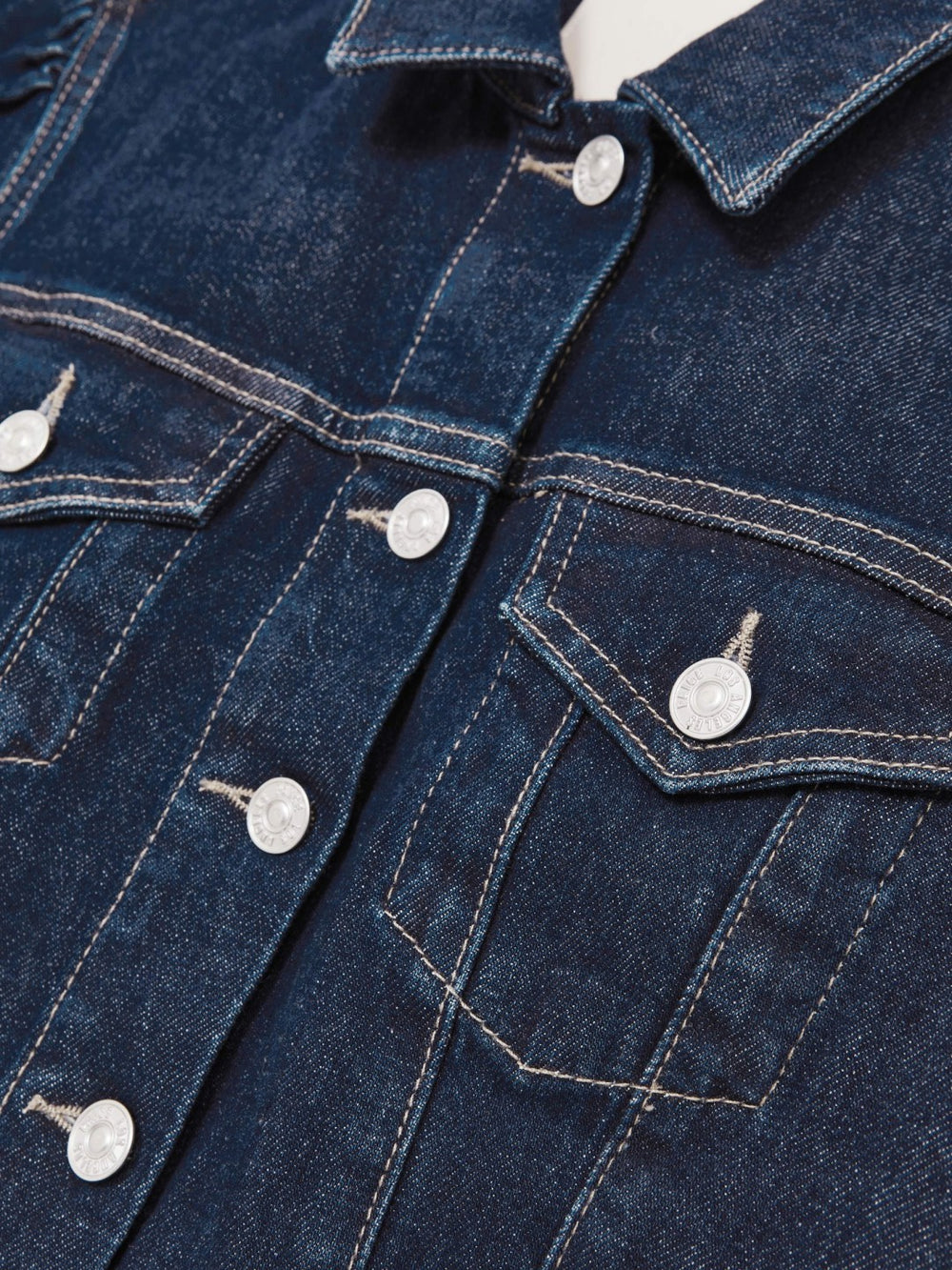 Paige Puff-Sleeve Short Denim Jacket Emberlynn Blue | Women