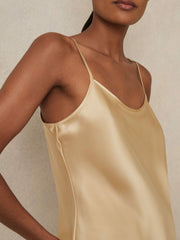 Silk Cami Top Gold | Women