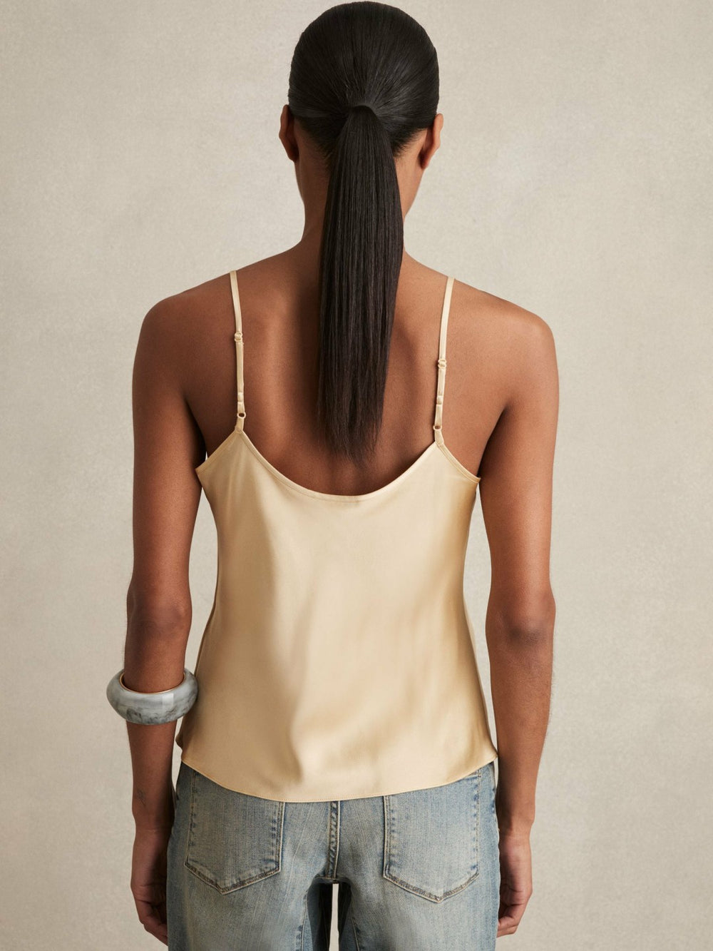 Silk Cami Top Gold | Women