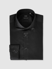 Slim Fit Slim-Fit Cotton Double-Cuff Shirt Black | Men