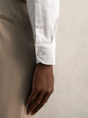 Slim Fit Cotton Pin Collar Shirt White | Men