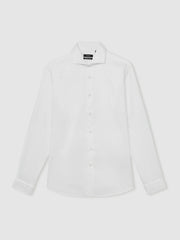 Slim Fit Slim-Fit Cotton Double-Cuff Shirt White | Men