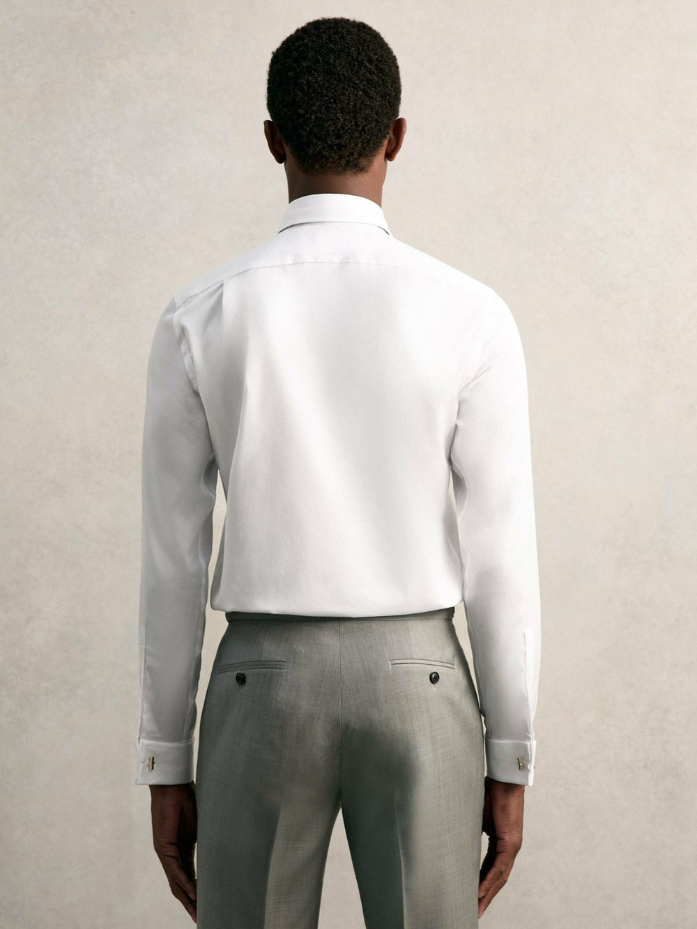 Slim Fit Slim-Fit Cotton Double-Cuff Shirt White | Men