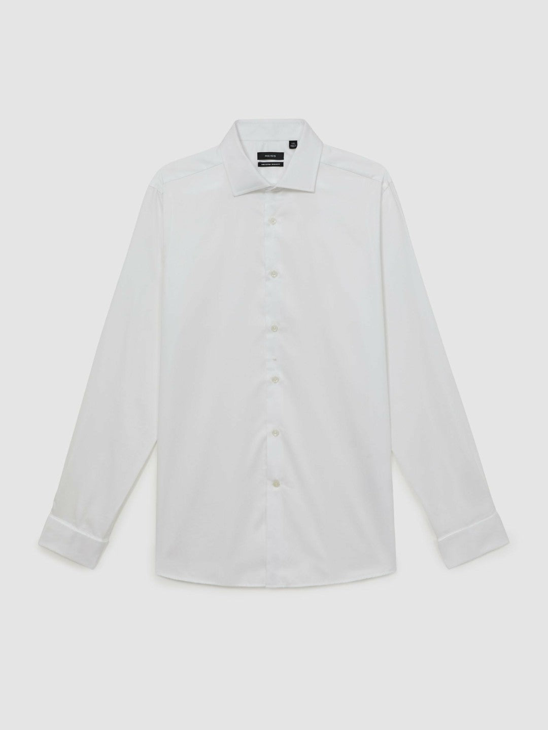 Regular Fit Slim-Fit Cotton-Sateen Shirt White | Men