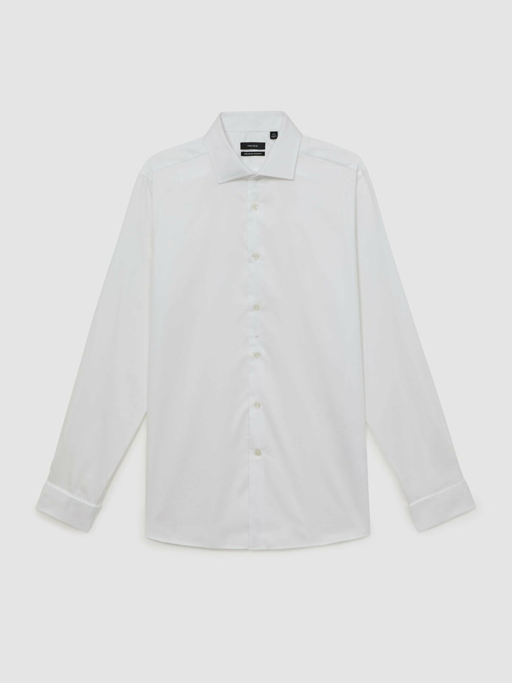 Regular Fit Slim-Fit Cotton-Sateen Shirt White | Men