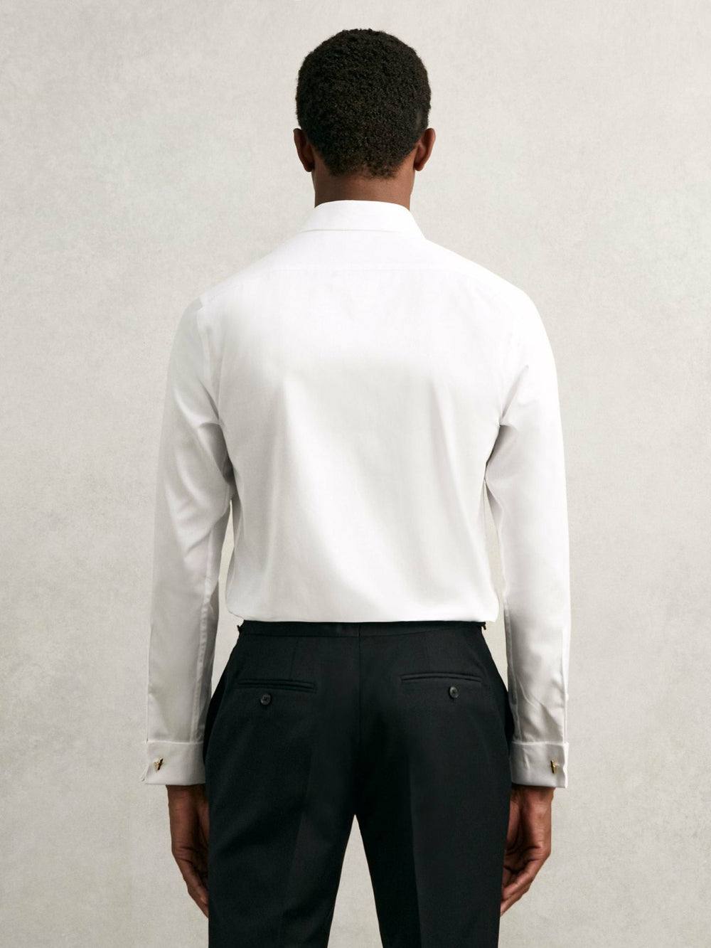 Regular Fit Slim-Fit Cotton-Sateen Shirt White | Men
