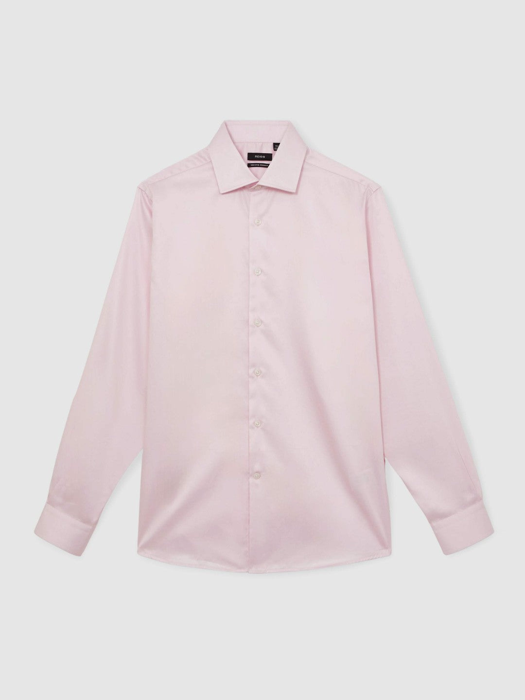 Regular Fit Cotton Sateen Shirt Pink | Men