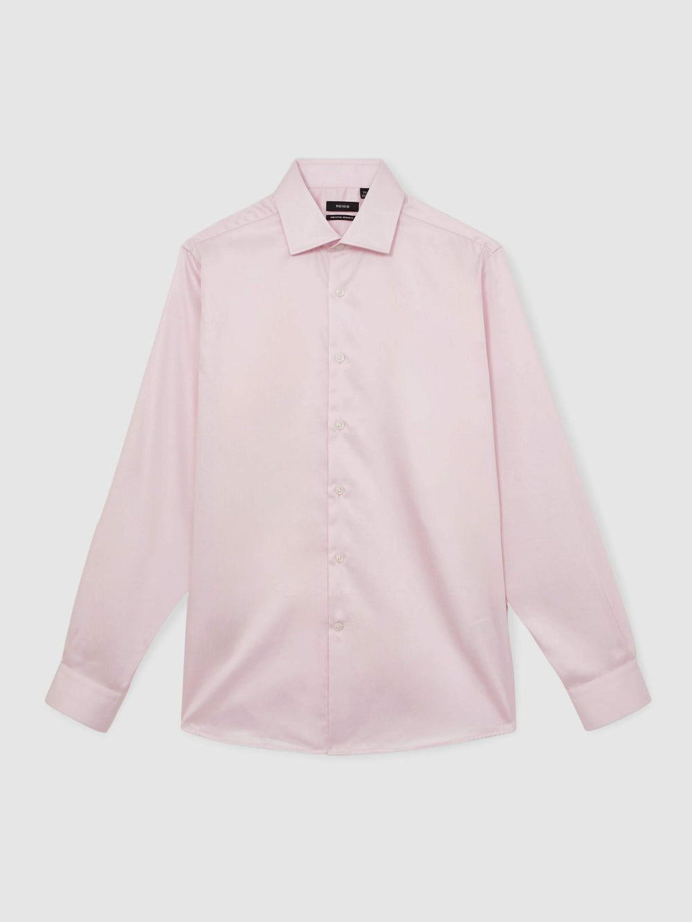 Regular Fit Cotton Sateen Shirt Pink | Men