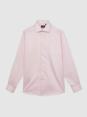 Regular Fit Cotton Sateen Shirt Pink | Men
