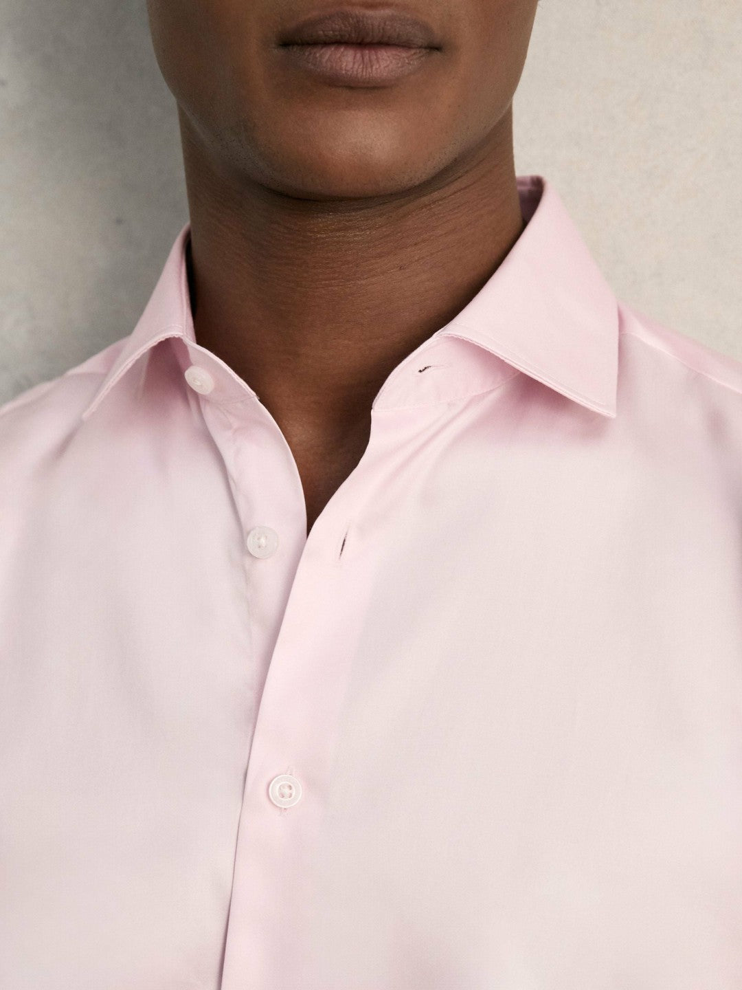 Regular Fit Cotton Sateen Shirt Pink | Men