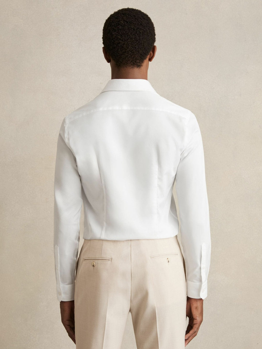 Slim Fit Cotton-Twill Two-Fold Shirt Slim-Fit White | Men
