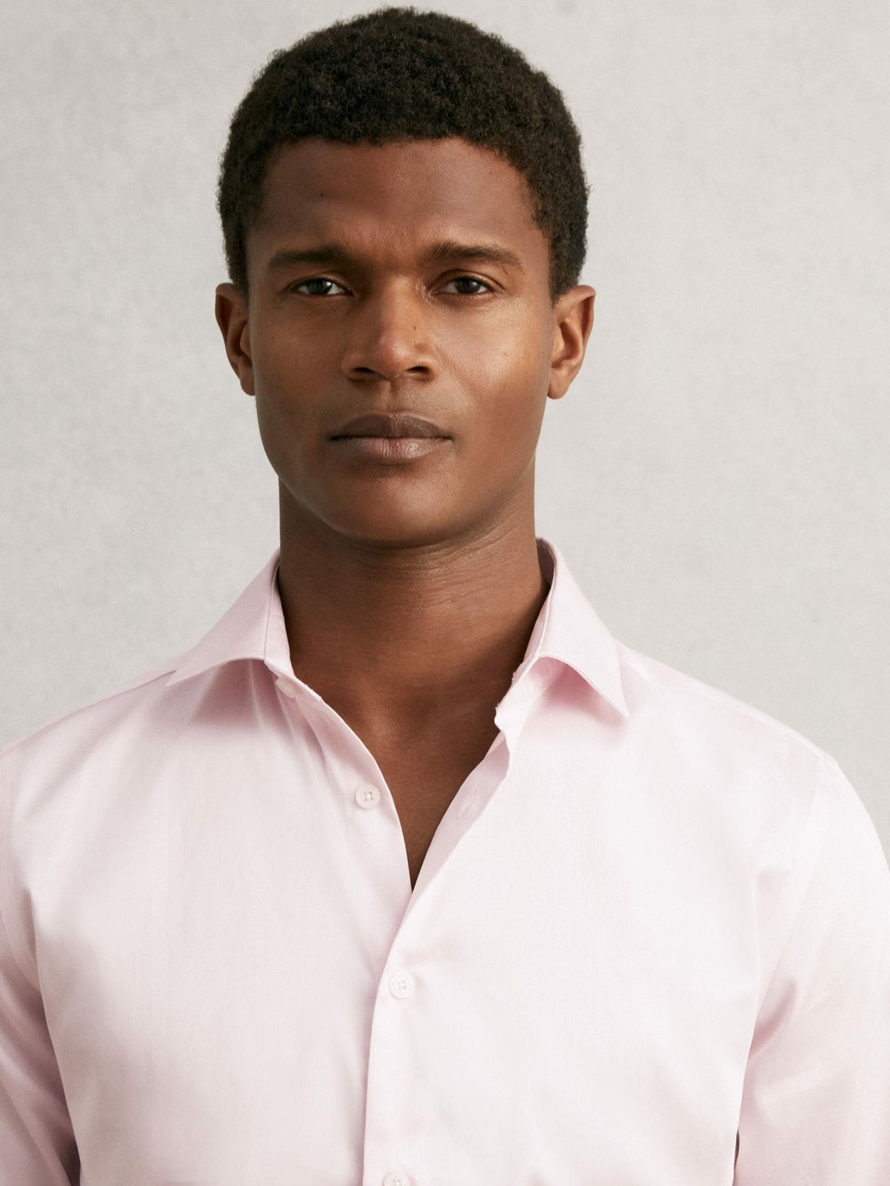 Regular Fit Slim-Fit Cotton-Sateen Shirt Pink | Men