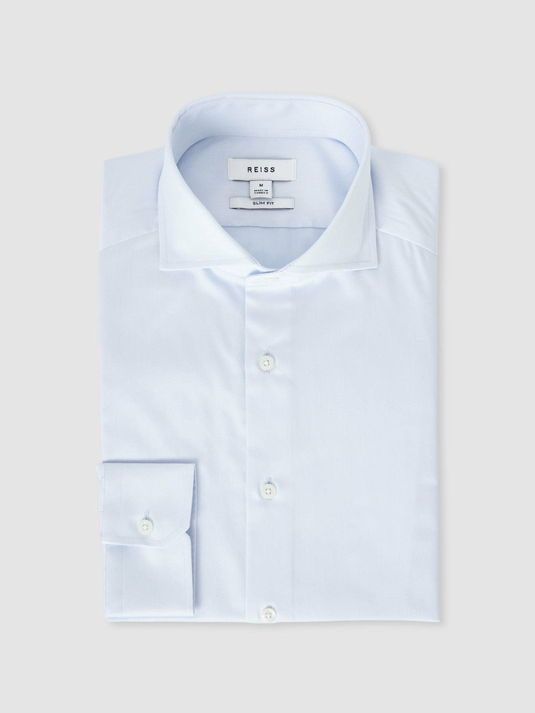 Slim Fit Cotton-Twill Two-Fold Shirt Slim-Fit Soft Blue | Men