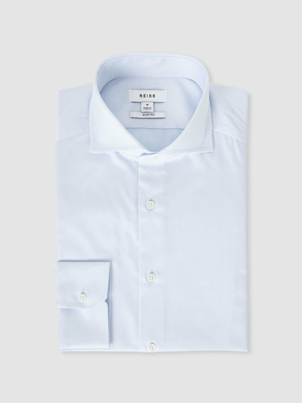 Slim Fit Cotton-Twill Two-Fold Shirt Slim-Fit Soft Blue | Men