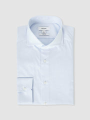 Slim Fit Cotton-Twill Two-Fold Shirt Slim-Fit Soft Blue | Men