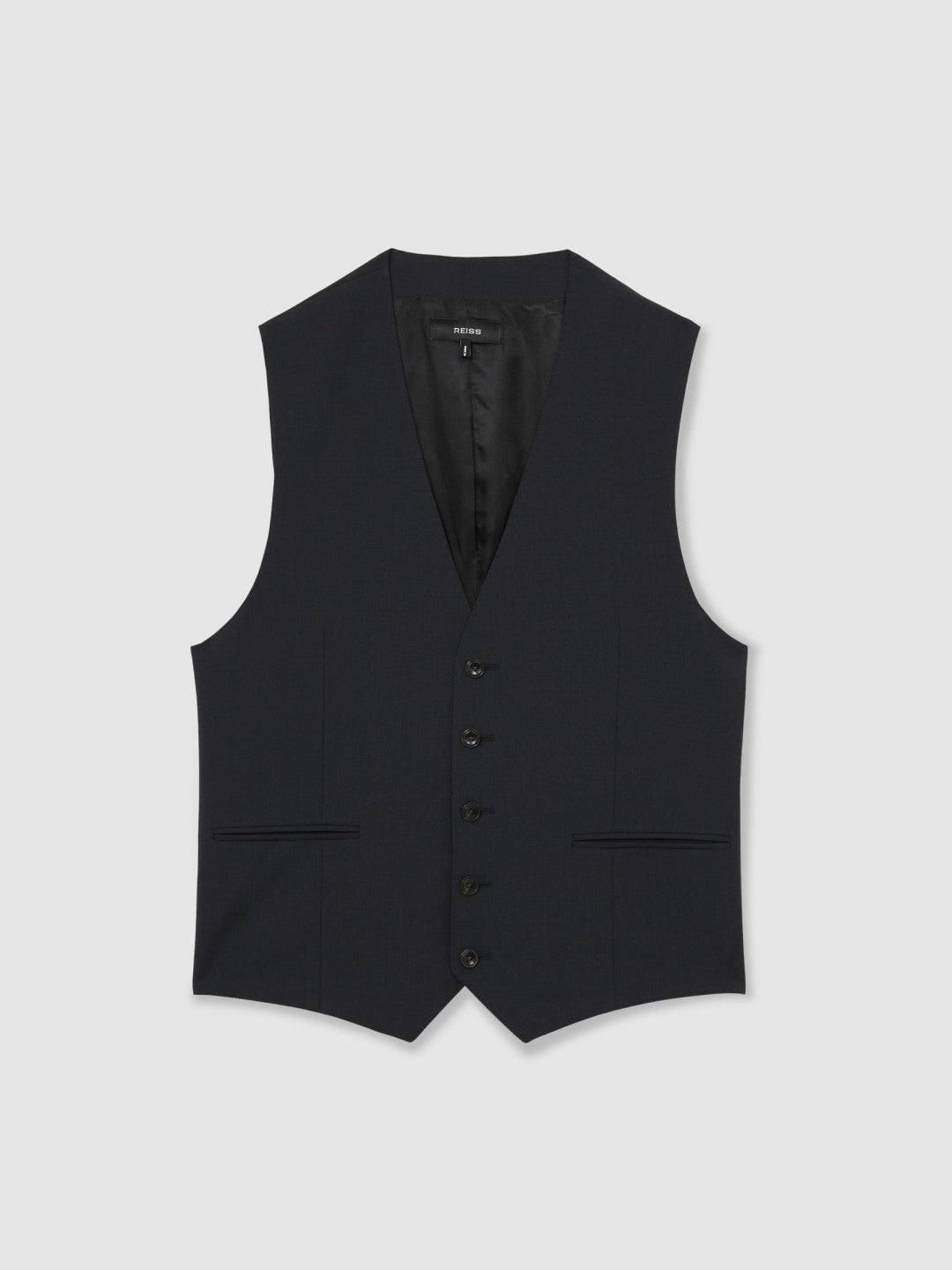 Wool-Blend Slim-Fit Waistcoat Navy | Men