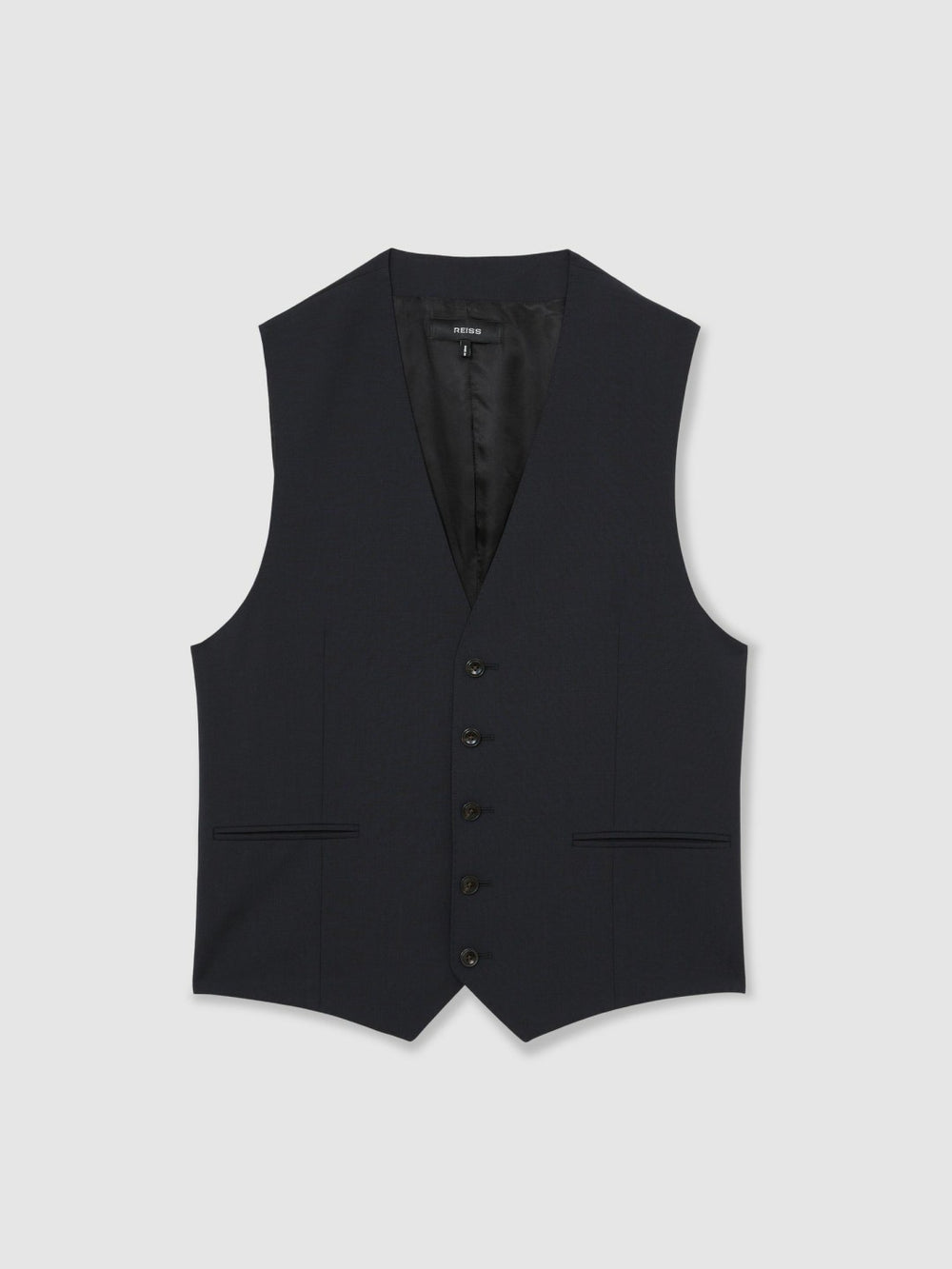 Wool-Blend Slim-Fit Waistcoat Navy | Men