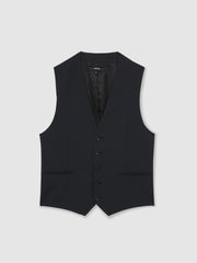 Wool-Blend Slim-Fit Waistcoat Navy | Men