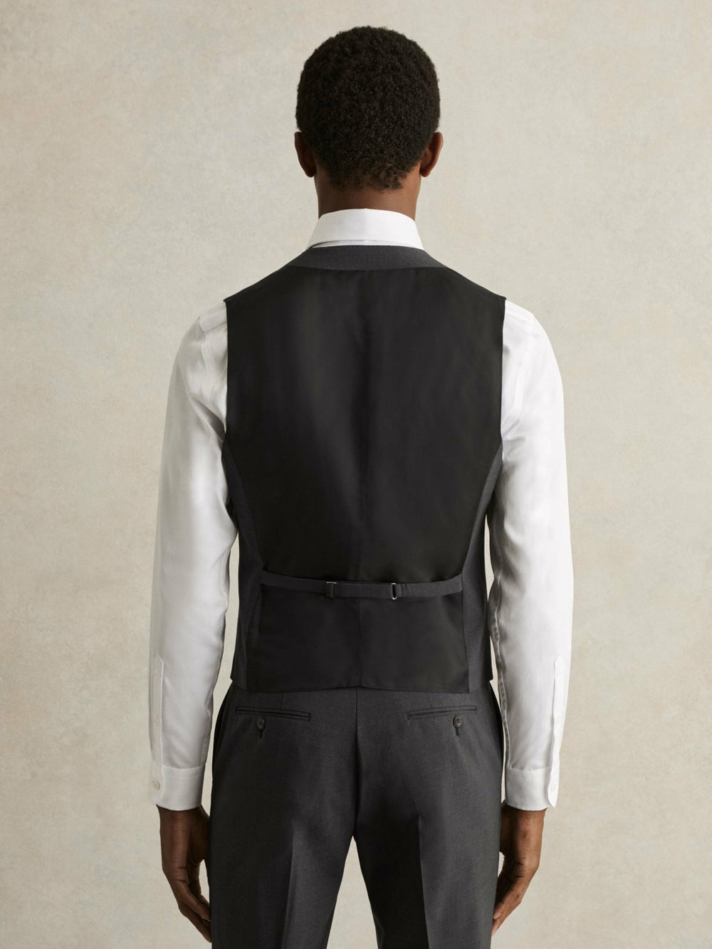 Wool-Blend Slim-Fit Waistcoat Grey | Men