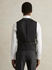 Wool-Blend Slim-Fit Waistcoat Grey | Men
