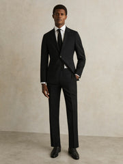 Slim-Fit Wool-Blend Suit Trousers Black | Men
