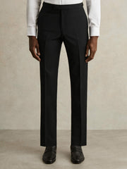Slim-Fit Wool-Blend Suit Trousers Black | Men