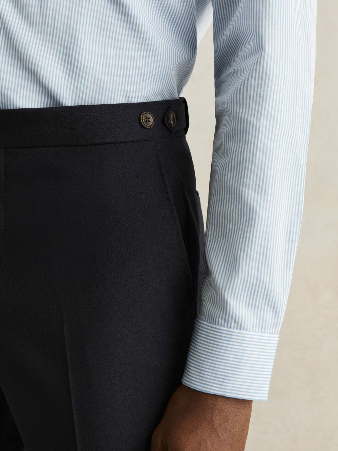 Slim-Fit Wool-Blend Suit Trousers Navy | Men