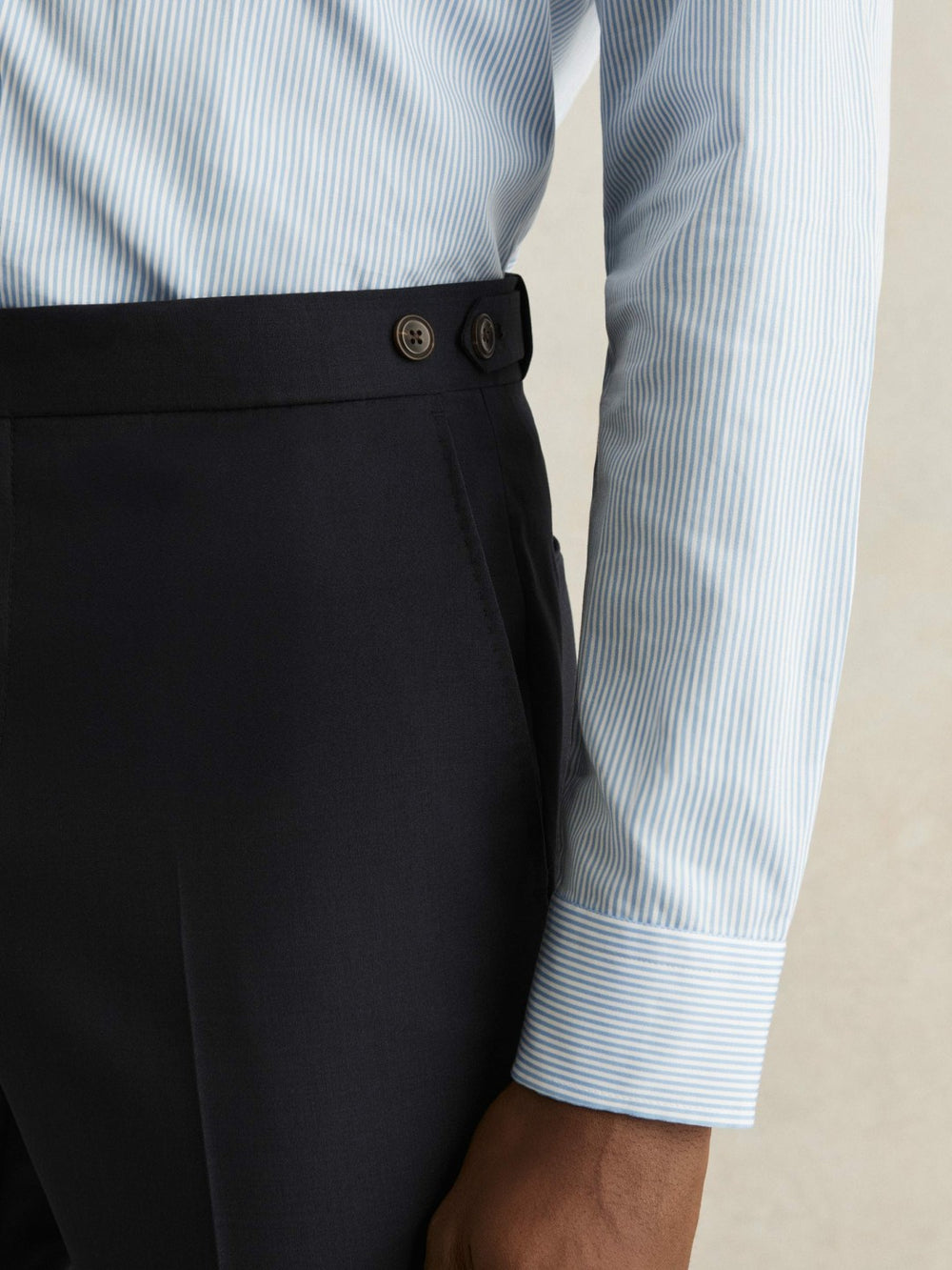 Slim-Fit Wool-Blend Suit Trousers Navy | Men