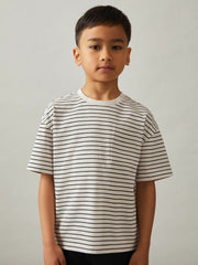 3-9 yrs Cotton-Blend Stripe T-Shirt White/Navy | Children & Baby
